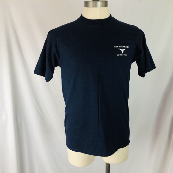 ROT Motorcycle Biker Rally T Shirt Adult Small Bike Rally Austin Texas 2001 - Picture 5 of 7